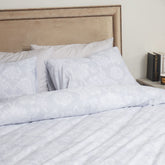 Soft Cotton King Quilt Set White Floral